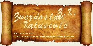 Zvezdoslav Kalušević vizit kartica